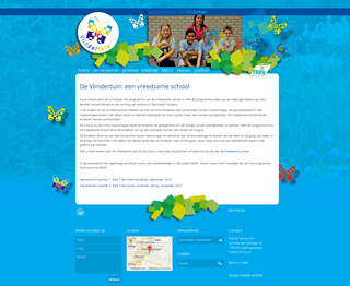 Schoolwebsite met Parallax effect, footer en sidebar uit